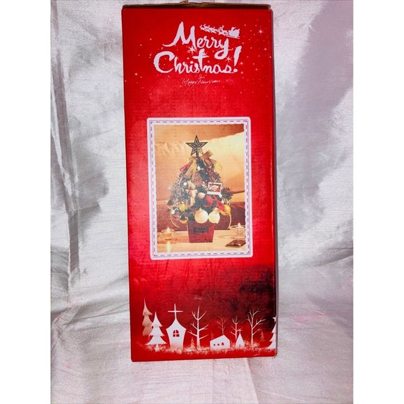 Desktop 19.7-inch Artificial Mini Christmas Decor Tree with Tree Accessories - Picture 1 of 6